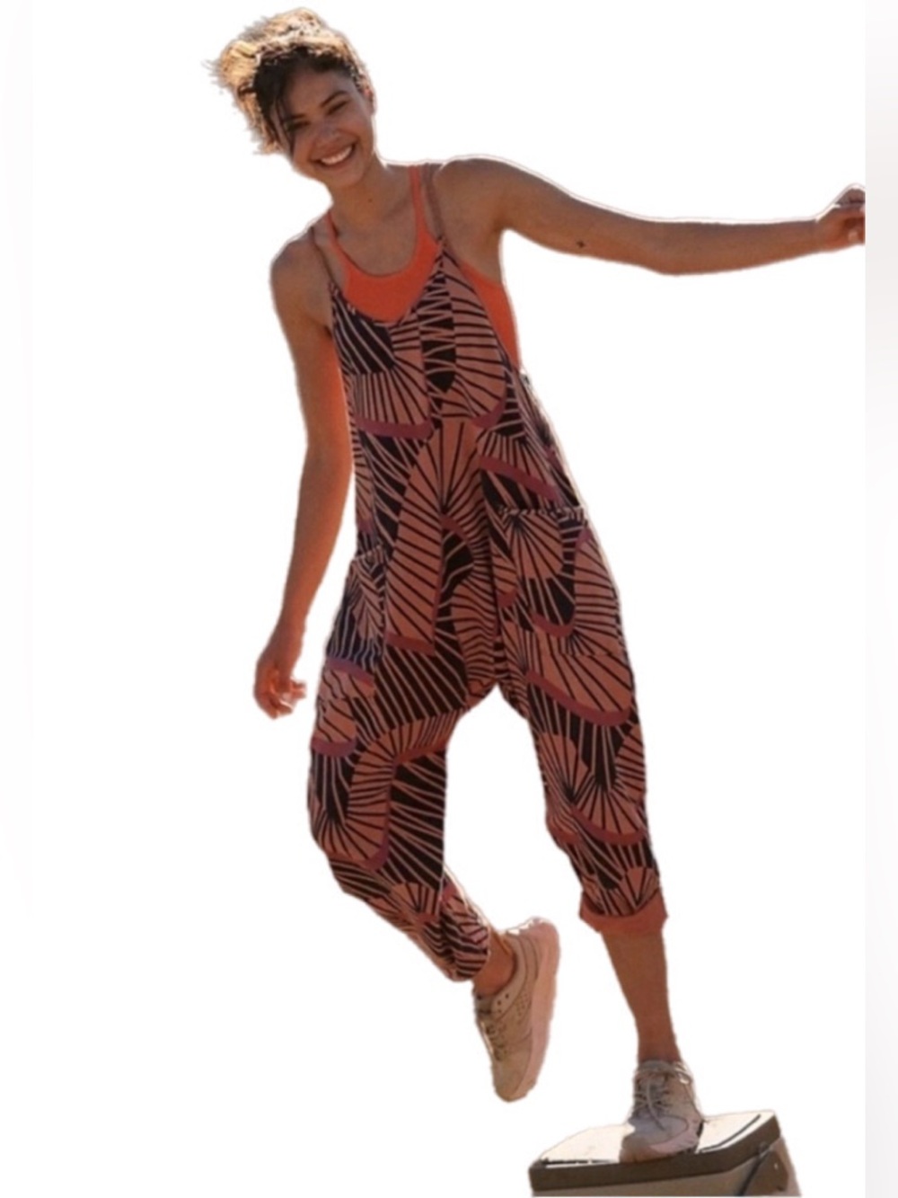 FP Movement Hot shot onesie geometric in Rust & navy medium